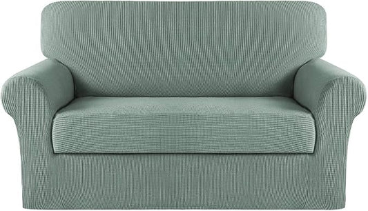 Turquoize Stretch Sofa Slipcover 2 Pieces Sofa Cover Couch Cover by Turquoize