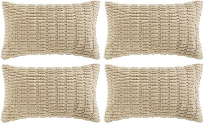 Fancy Homi 4 Packs Decorative Throw Pillow Covers by Fancy+Homi