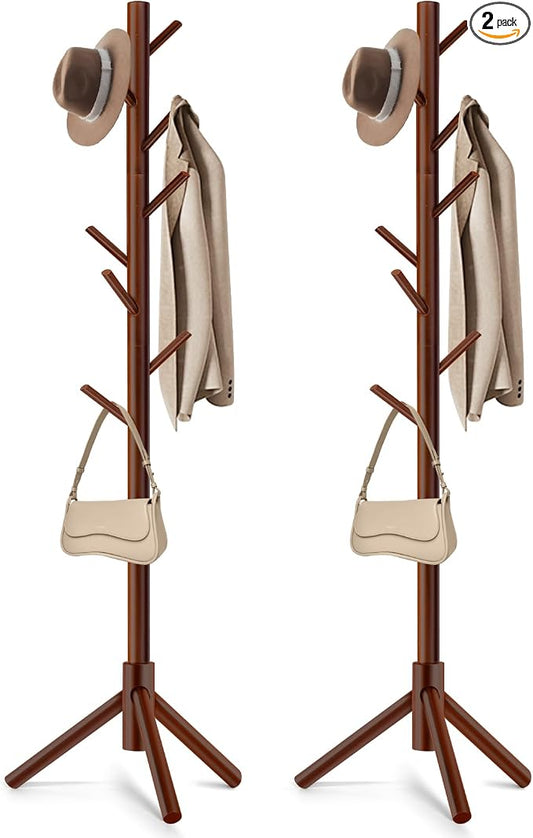 WANGMUXIA 2 PCS Coat Rack, Freestanding Coat Rack by WANGMUXIA