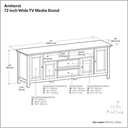 SIMPLIHOME Amherst TV Stand - Image 14