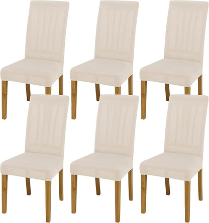 BIETYONE Stretch Dining Chair Covers Set of 6, Soft Removable Washable Kitchen by BIETYONE