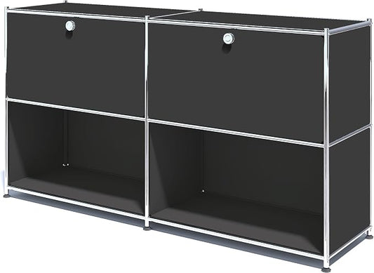 Metal Sideboard with 2 Flap Doors, DIY Modern Home Furnishing, Foyer by SIMPLINK
