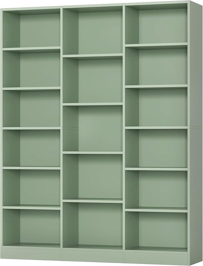 FACBOTALL Triple Wide Bookshelf, 6 Tier Large Bookshelf, Bookcase - Image 7