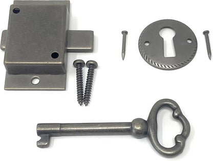 Metal Magery Small Antique Brass Flush Mount Lock - Image 4