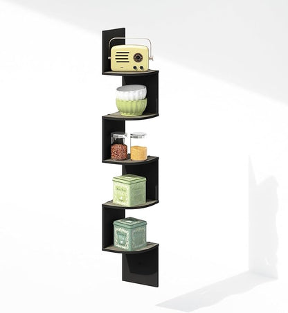 Furinno Rossi 5-Tier Floating Corner Shelf - Image 3