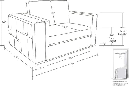 Blackjack Furniture Catania Modern Top Grain Italian Leather Sofa Set - Image 17