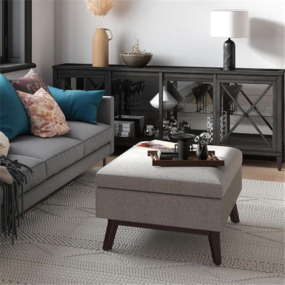 SIMPLIHOME Owen Coffee Table Storage Ottoman - Image 2