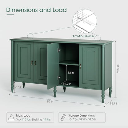 JOINICE Buffet Cabinet with Storage, Credenza Coffee Bar - Image 2