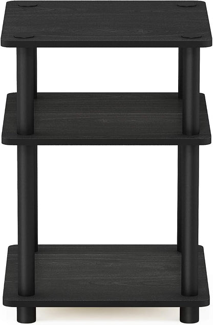 Furinno TURN-N-TUBE Side Table, 3-Tier Square Modern End Table, Open Shelves - Image 7