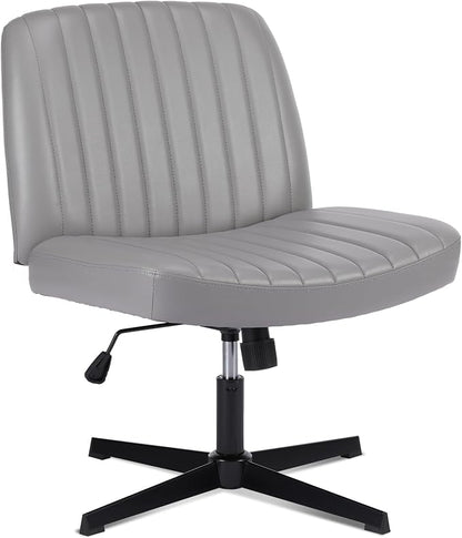 OLIXIS Criss Cross Legged Chairs Armless No Wheels Wide Seat Height Adjustable - Image 3