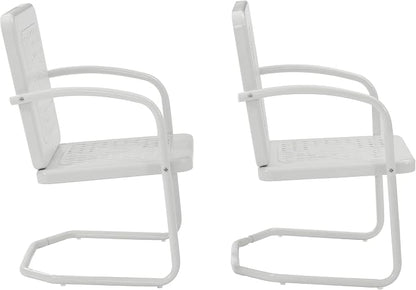 Crosley Furniture Bates 2-Piece Outdoor Chair Set, Retro Metal Patio Chairs - Image 11