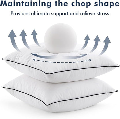 MIULEE Goose Feather Down 20x20 Pillow Insert Set of 2 - Image 4