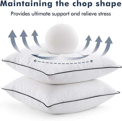 MIULEE Goose Feather Down 24x24 Pillow Insert Set of 2 - Image 6