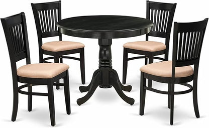 East West Furniture ANVA5-BLK-C 5 Piece Dining Room Furniture Set Includes a by EastWestFurniture