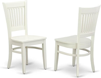 East West Furniture ANVA3-LWH-W 3 Piece Dining Room Furniture Set Contains a - Image 4