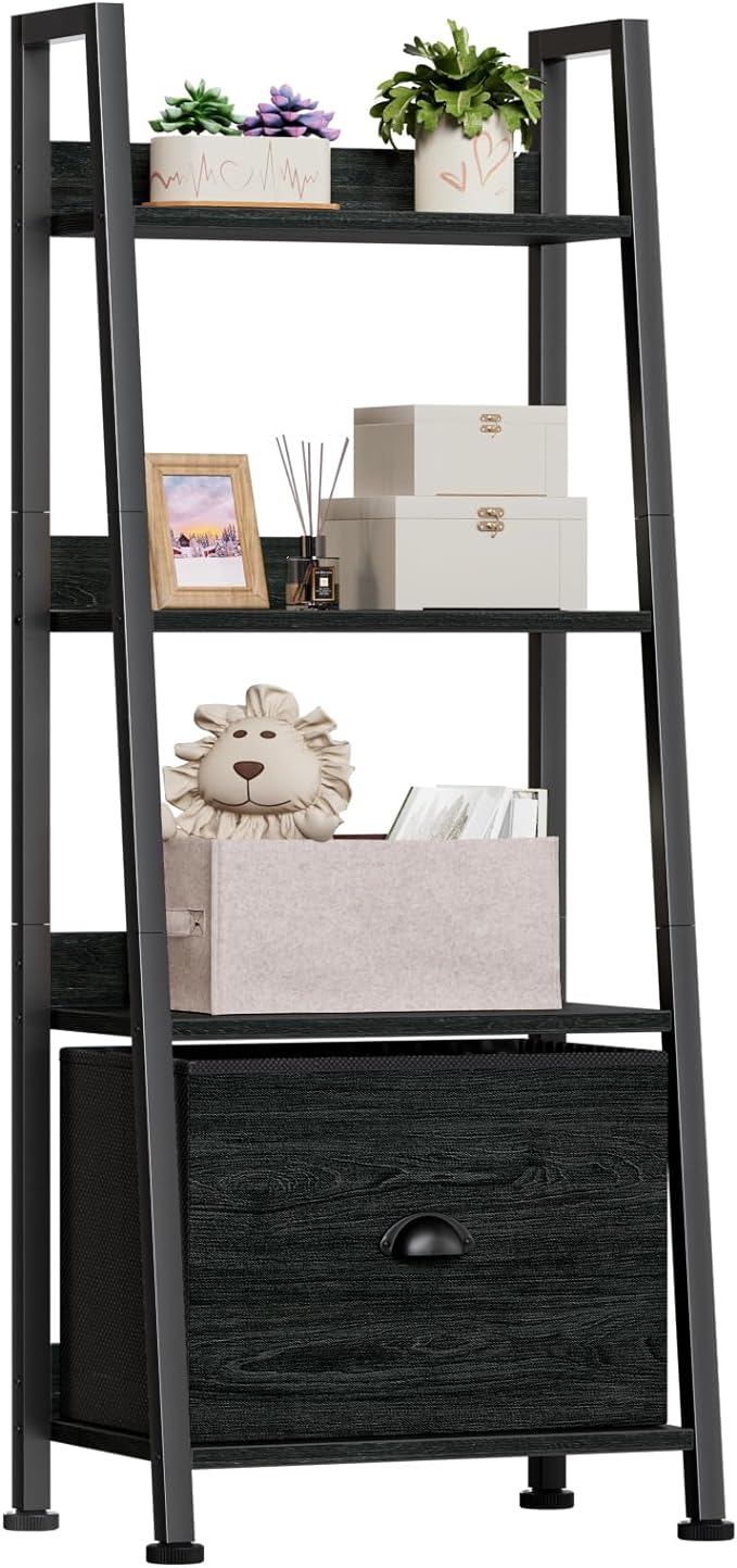 Furologee 4-Tier Ladder Shelf, Ladder Bookshelf by Furologee