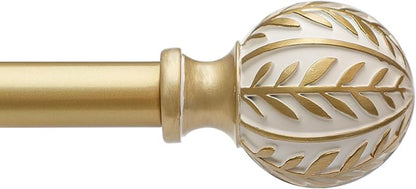QDWIS Gold Curtain Rods for Windows 28 to 48 inch, Rustic Decorative Drapery by Unknown