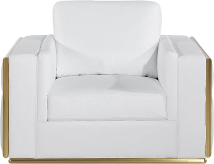 Blackjack Furniture Catania Modern Top Grain Italian Leather Sofa Set by BlackjackFurniture