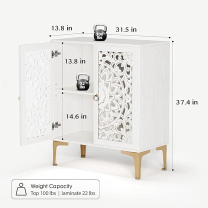 JOINICE Accent Cabinet with Doors, Sideboard Buffet Cabinet with Storage - Image 2