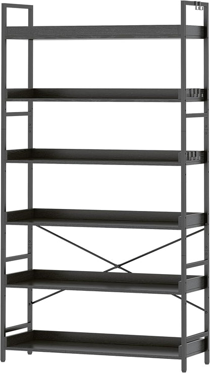 HCHQHS Bookshelf, Adjustable Industrial Bookcase, Vertical Tall Book Shelf by HCHQHS