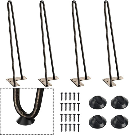 SMARTSTANDARD 16 Inch Heavy Duty Hairpin Furniture Legs, Metal Home DIY Projects by SMARTSTANDARD