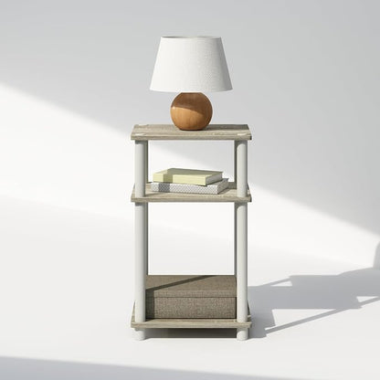 Furinno Just 3-Tier Turn-N-Tube Open Storage Nightstand, Plastic Poles - Image 4