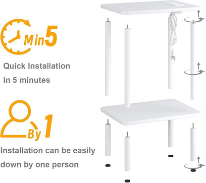 Apicizon 2 Tier End Table, Small Side Table - Image 8