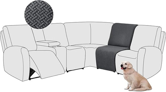 ALIECOM 100% Waterproof Recliner Sectional Couch Covers L Shape Stretch Corner by ALIECOM