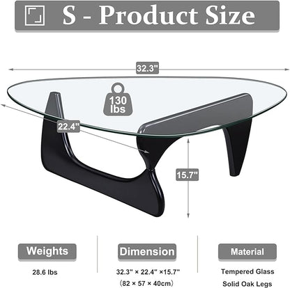 Coffee Tables for Living Room, Small Oval Center Table - Image 2