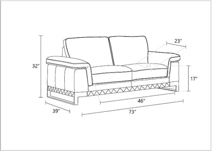 Blackjack Furniture Weston Collection Genuine Italian Leather Living Room - Image 11