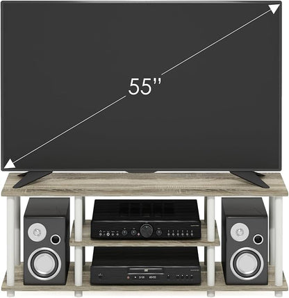 Furinno Turn-N-Tube No Tools 3D 3-Tier Entertainment TV Stand up to 50 inch TV - Image 4