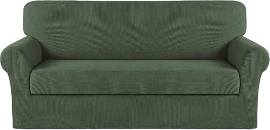 Turquoize Stretch Sofa Slipcover 2 Pieces Sofa Cover Couch Cover by Turquoize