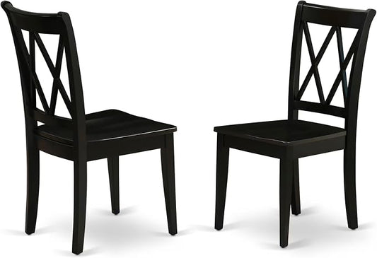 East West Furniture CLC-BLK-W Clarksville Dining Chairs by EastWestFurniture