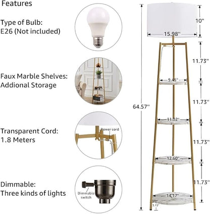 ROSEN GARDEN Floor Lamp, Standing Reading Light - Image 6