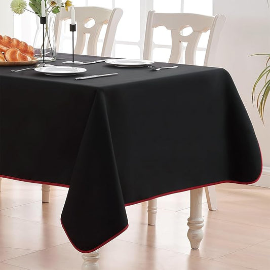 BALCONY & FALCON Rectangular Table Cloth Water Resistant Washable Double-Sided by BALCONYFALCON