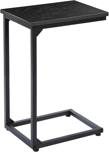 AMHANCIBLE C Shaped End Table, Couch Tables that Slide Under, TV Tray Snack by AMHANCIBLE