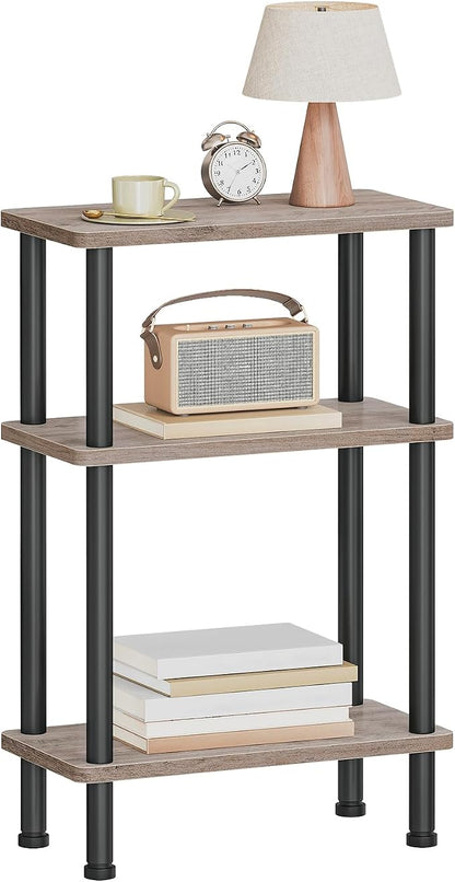 HOOBRO Narrow Side Table, 3-Tier Slim End Table No Tools Needed, Twist-On by HOOBRO