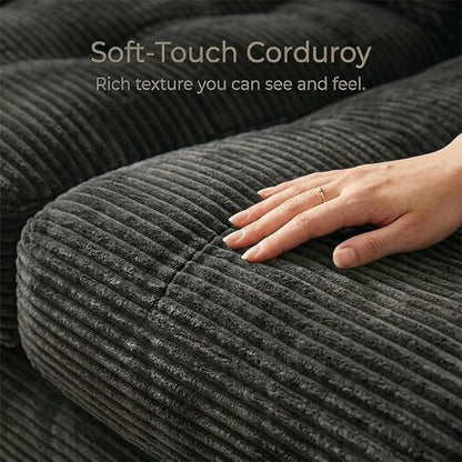96" L Shaped Modular Sectional Sofa, Boneless Cloud Couch - Image 5