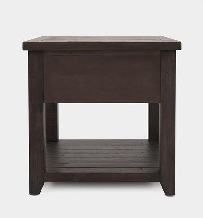 Jofran Madison County Harris End Table, Barnwood Brown - Image 4