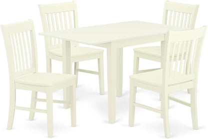 East West Furniture NDNO5-LWH-W 5 Piece Dinette Set by EastWestFurniture
