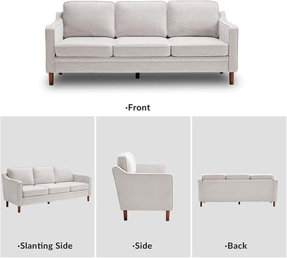 Kingfun Living Room Furniture Sets, 3 Seater Couch and 2 Armchair, Mid Century - Image 8