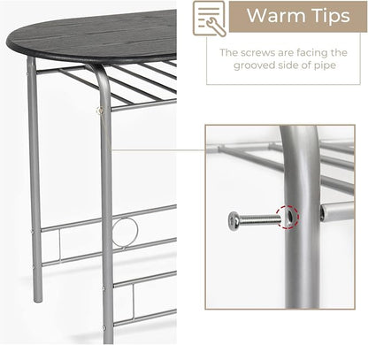 VINGLI 3 Piece Dining Set, Small Kitchen Table Set - Image 7
