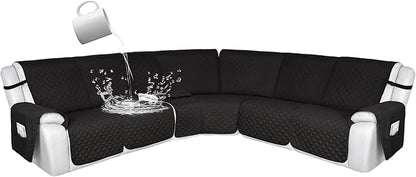 HDCAXKJ 100% Waterproof Reclining Sectional Couch Covers L Shape Recliner Sofa by HDCAXKJ
