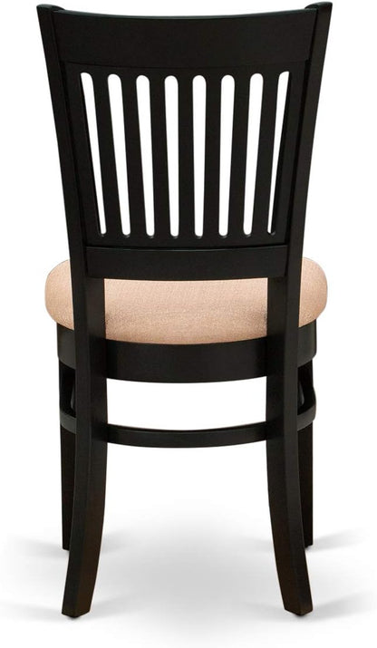 East West Furniture ANVA3-BLK-C 3 Piece Modern Dining Table Set Contains a - Image 10