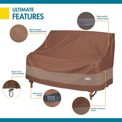 DUCKCOVERS ULV603535 Ultimate Loveseat Cover, Mocha Cappuccino, Patio Furniture - Image 9