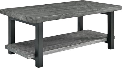 Alaterre Furniture Pomona Living Room 42 Inch Rectangular Solid Wood Coffee - Image 11