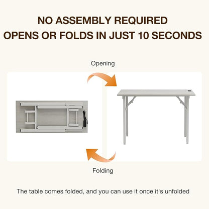 TEMI Small Computer Desk Folding Table - Image 4