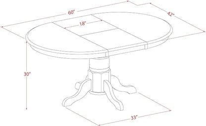 East West Furniture AVT-SBR-TP Avon Kitchen Dining Table - Image 3