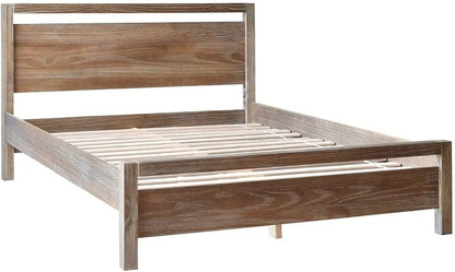 Grain Wood Furniture Loft Queen Size Solid Wood Bed, Brushed White - Image 5