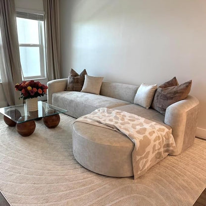 Acanva Luxury Modern Tight Curved Back Velvet Sofa, Minimalist Style Comfy Couch - Image 9